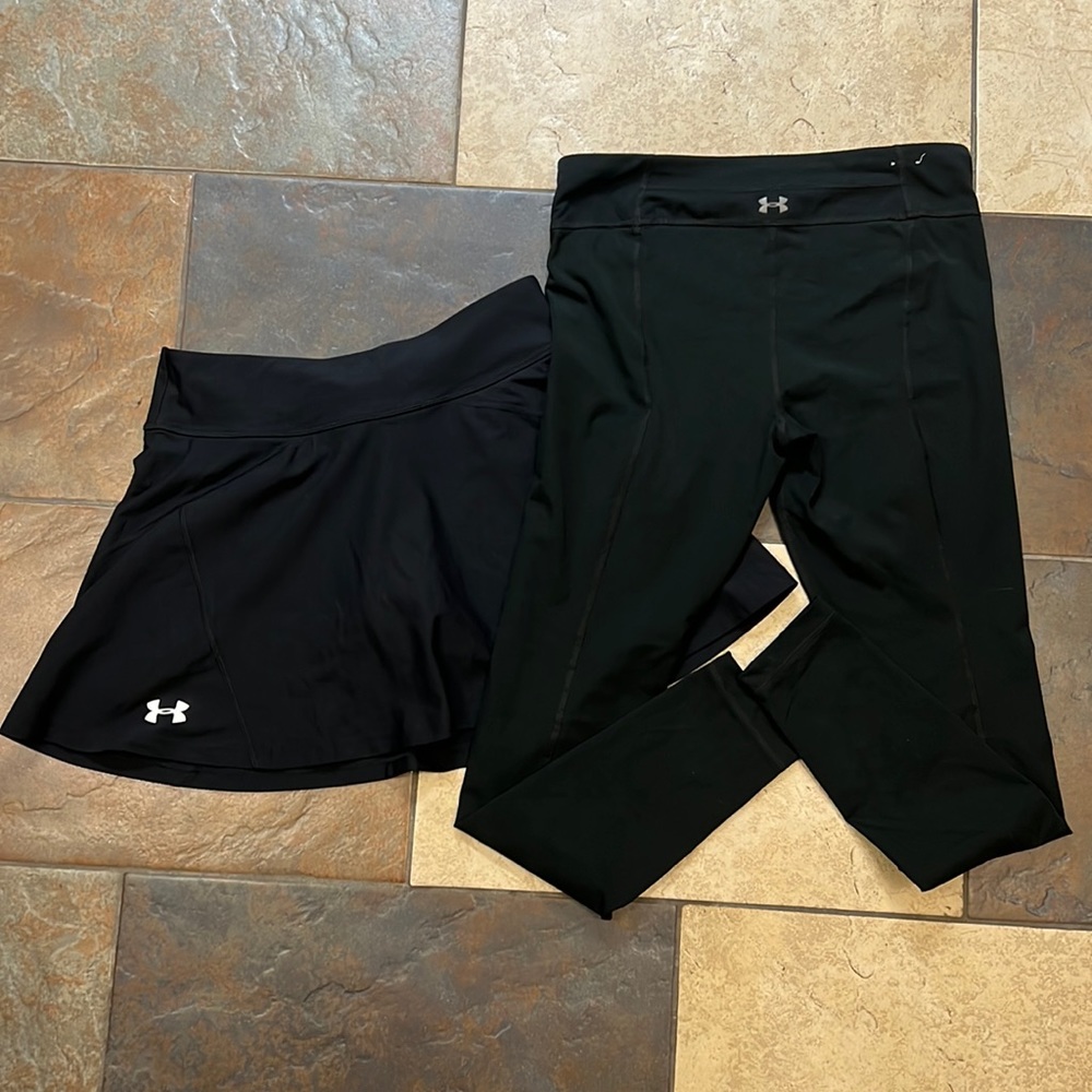 2 Piece Under Armour and Skort and Jegging Medium